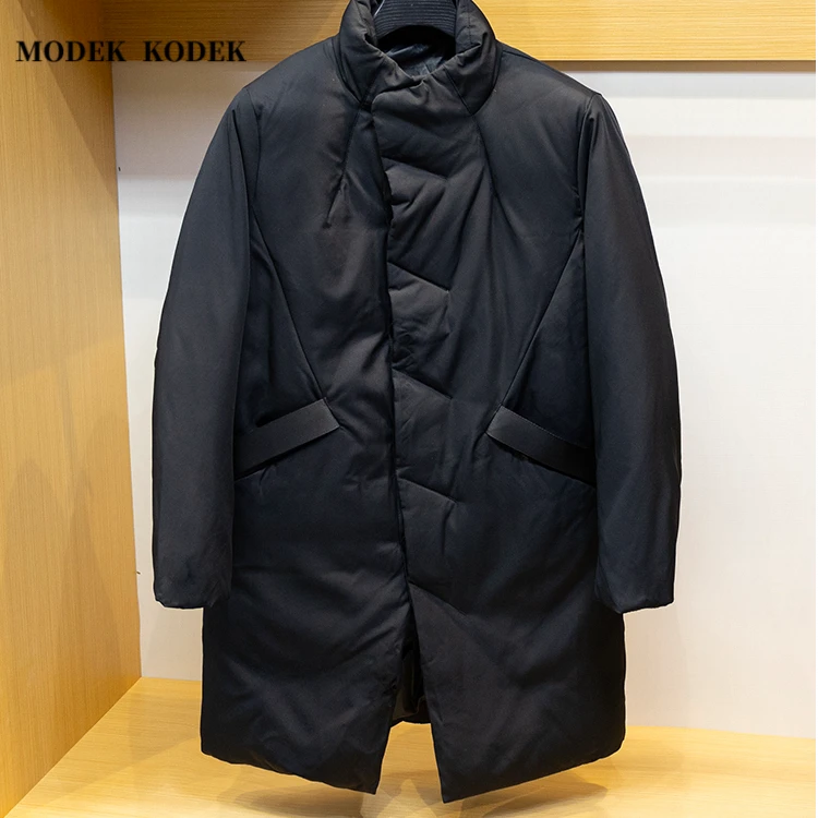 MODEK KODEK高级感潮牌简约中长款羽绒服男冬季新款保暖立领夹克