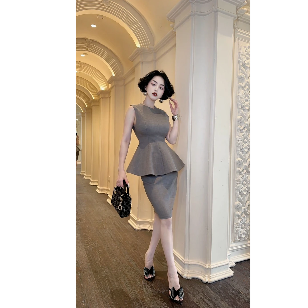 LYXJ【摩登报刊】高级定制职场海妖系列套装上衣➕半身裙显瘦11255