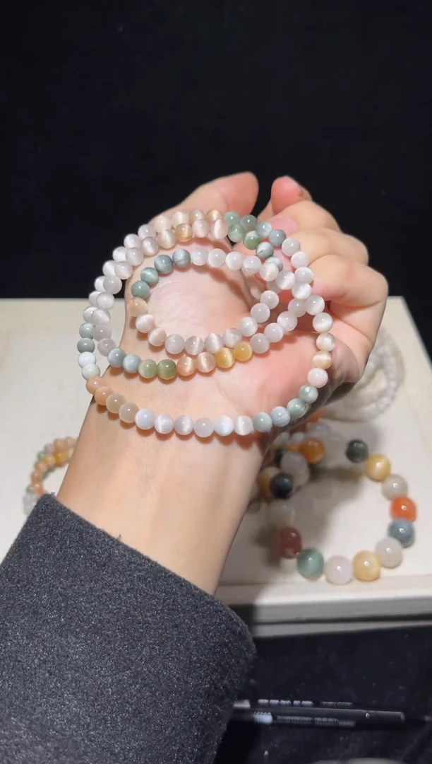 未镶嵌手串水晶30彩兔毛出厂价默认微瑕不退换6+