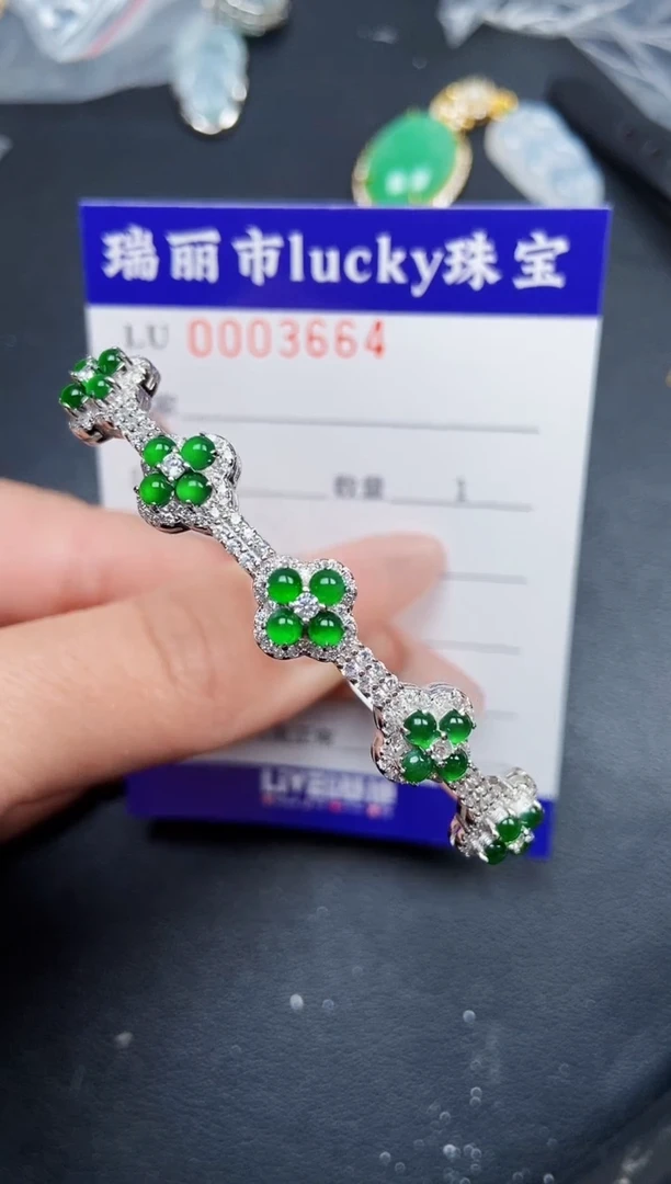 【闪购商品】翡翠颈饰银S925镶嵌3664