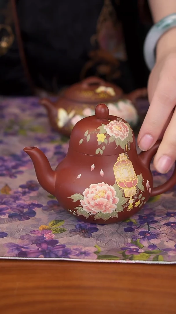 茶壶紫砂牡丹思婷