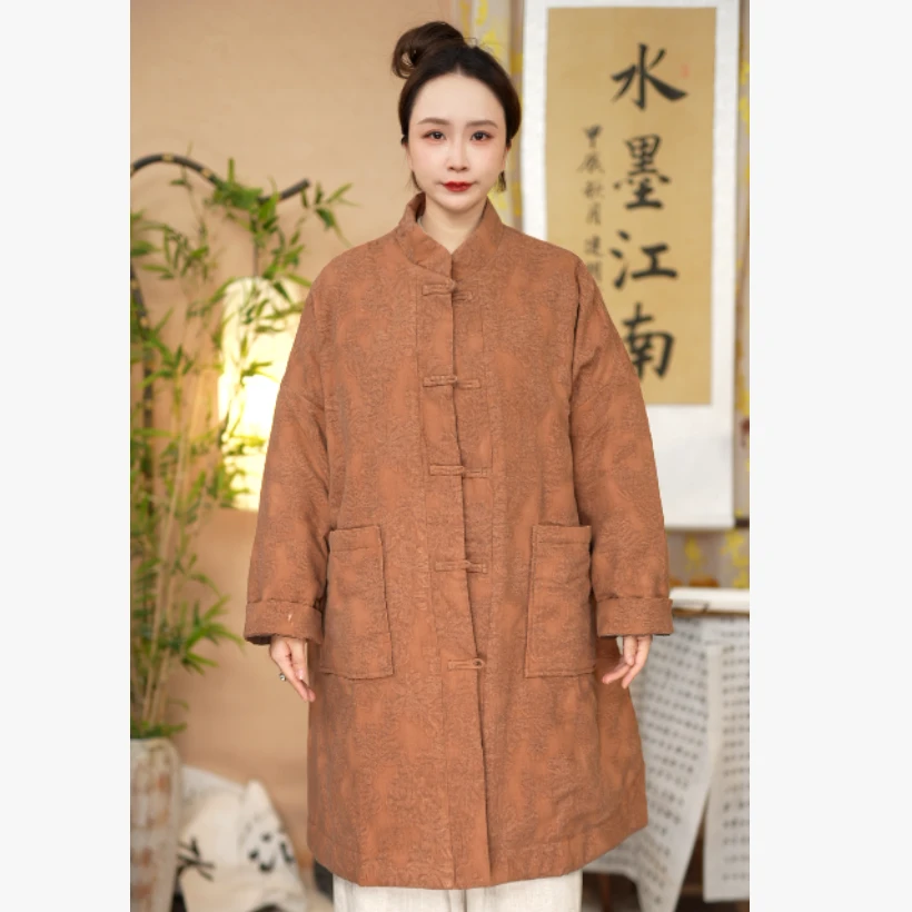 水墨江南-【花罗衣】纯亚麻提花棉衣3068