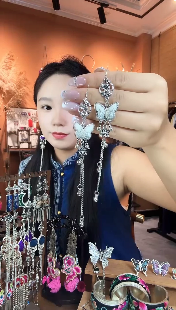 刺绣纯手工民族风耳环