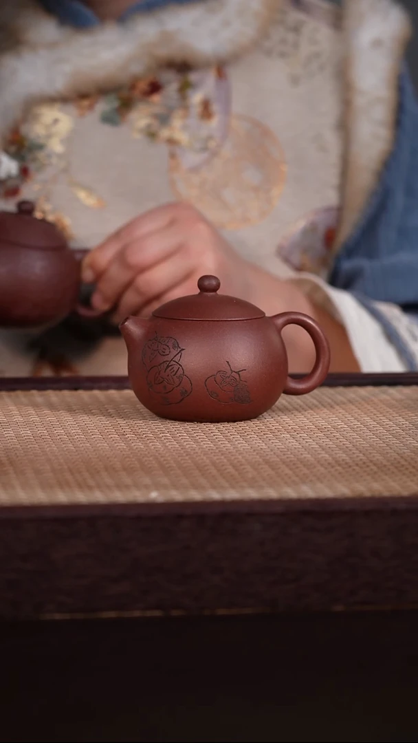 茶壶紫砂紫泥  180cc