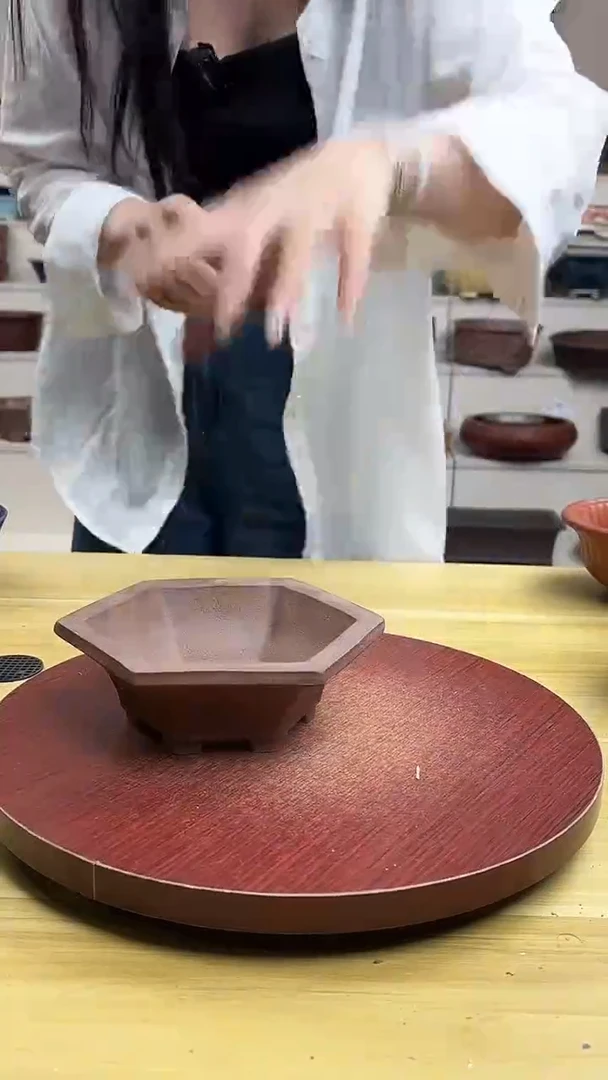 紫砂花盆浅草紫砂花盆微瑕