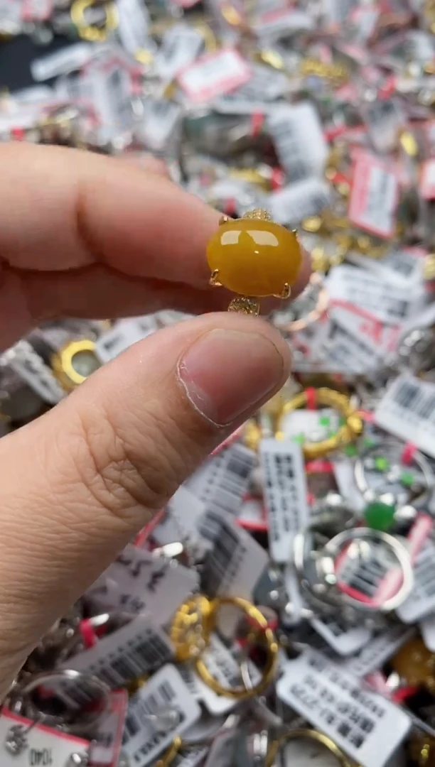 【闪购商品】翡翠戒指银S925镶嵌555555---8