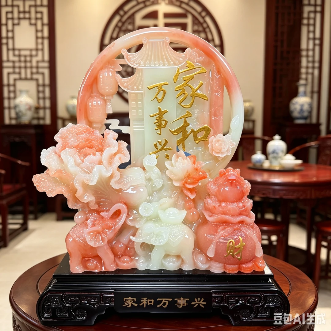 【格朗】家和万事兴摆件 客厅玄关酒柜乔迁开业高档装饰礼