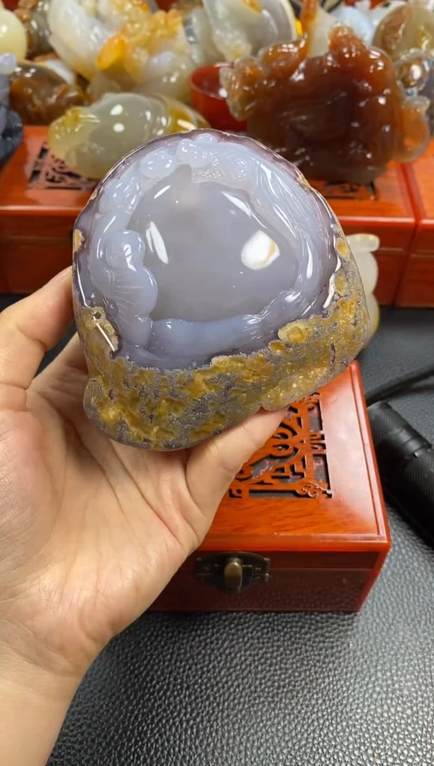 未镶嵌摆件玛瑙/玉髓红*1