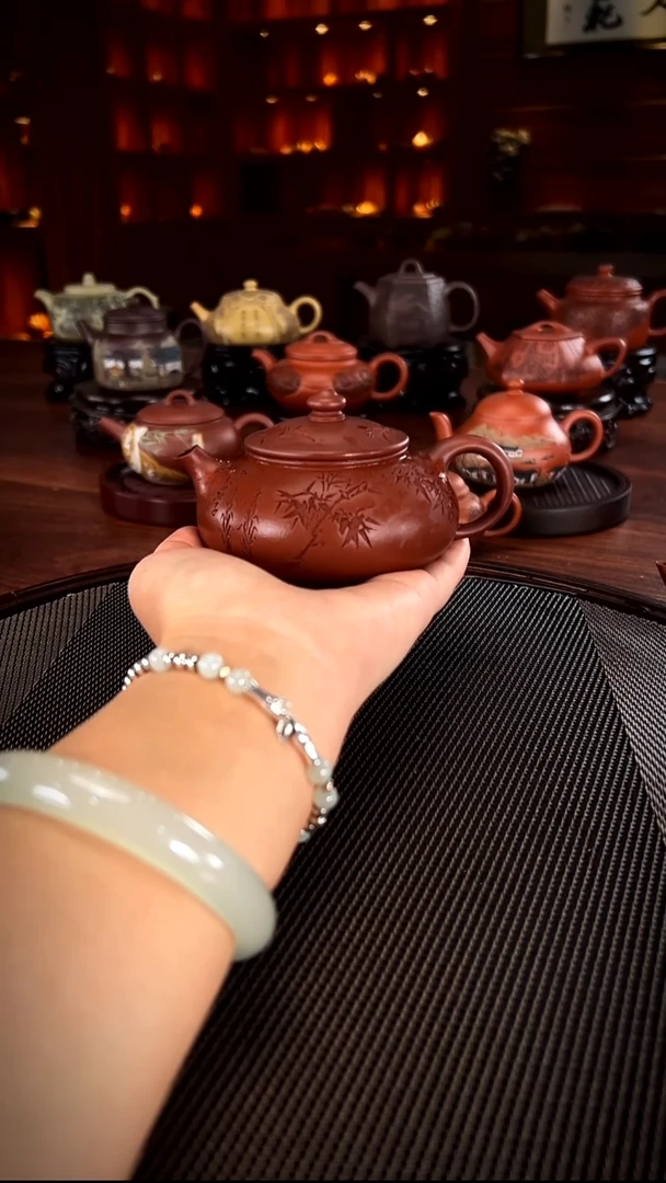 茶壶紫砂文雅竹寒江