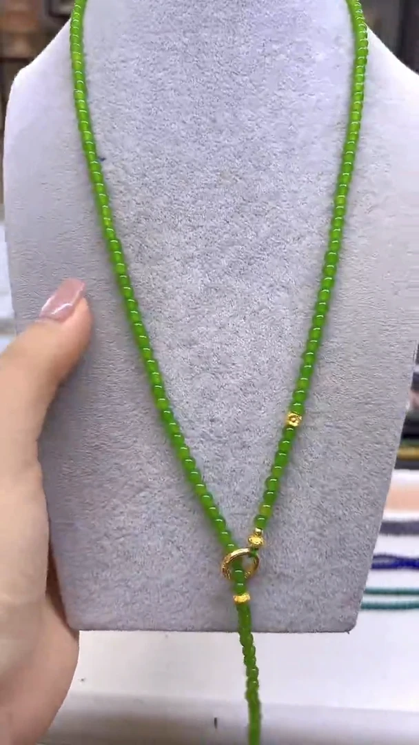 和田玉（碧玉）未镶嵌项链DIY款X685