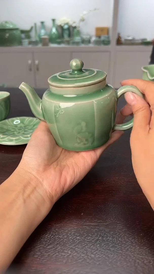 龙泉云间青瓷小米茶器