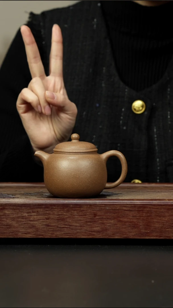 茶壶紫砂芝麻绿 大匏樽 220cc左右