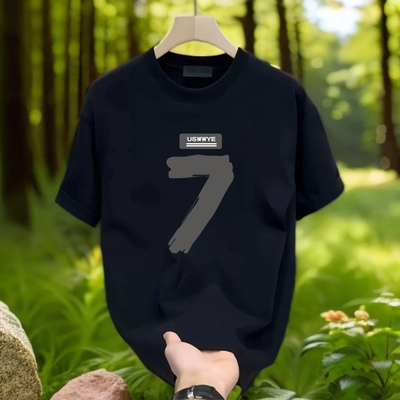 日系潮流T恤夏季短袖t恤男宽松潮流圆领上衣青少年男士圆领半袖