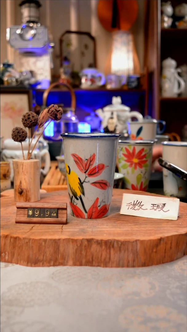 杯子小鸟手工手绘手工手绘