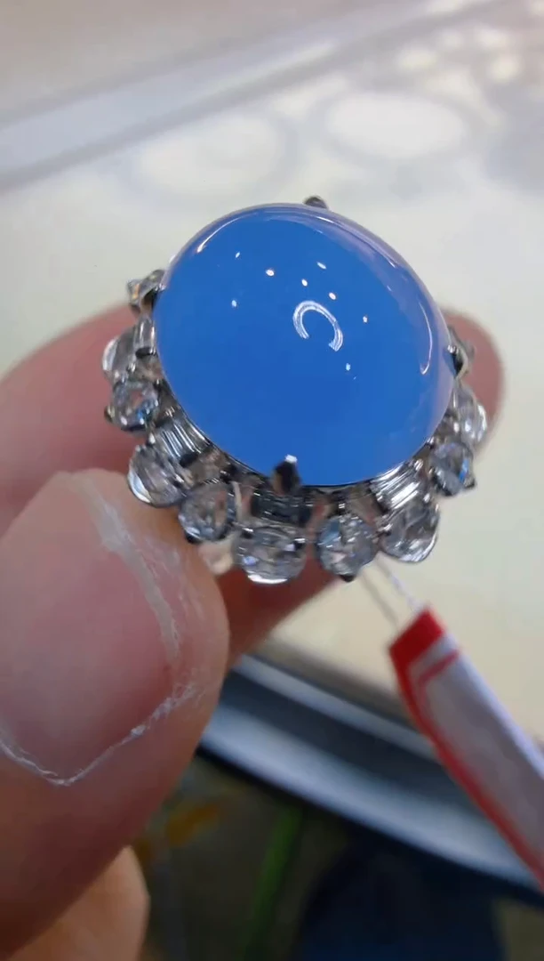 18K金镶嵌戒指翡翠多样性团购发一件