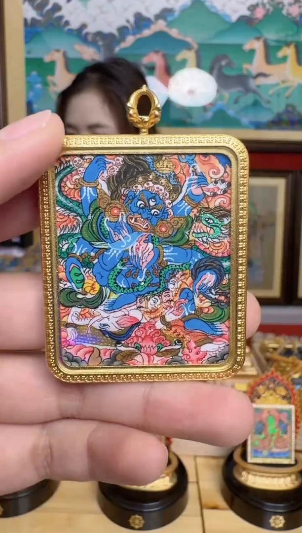 吊坠大黑老师-热贡纯手绘-安安