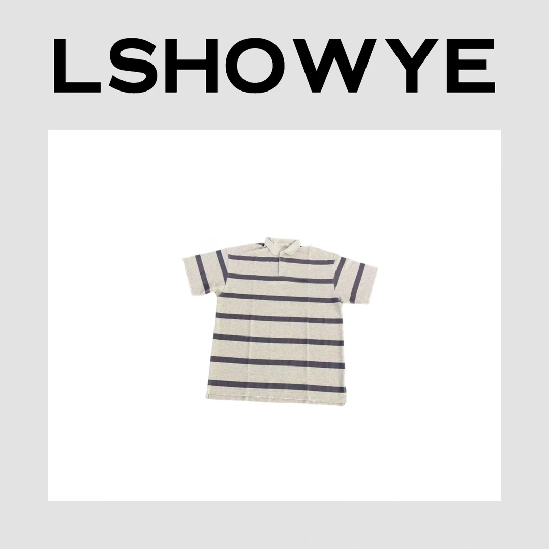 LSHOWYE｜条纹刺绣字母POLO50910XG