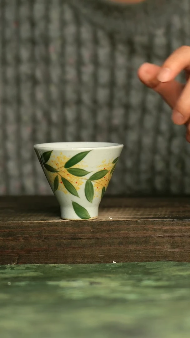 陶瓷青诗集手工手绘瓷器
