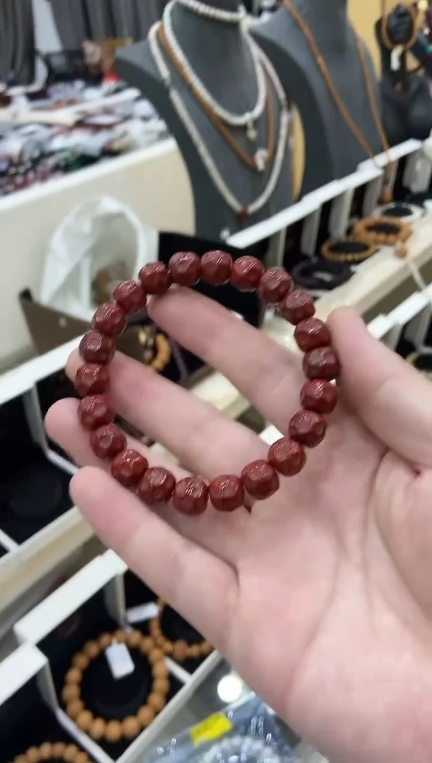 菩提手串/手链机刷玉化猴头奶酪手串