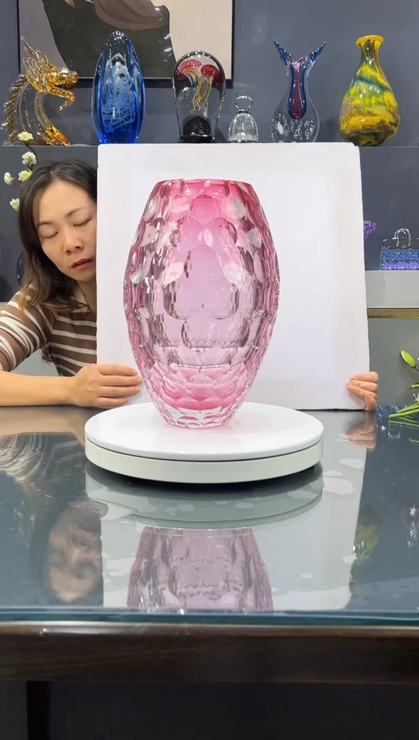 手工艺品琉璃   水晶琉璃花瓶1个