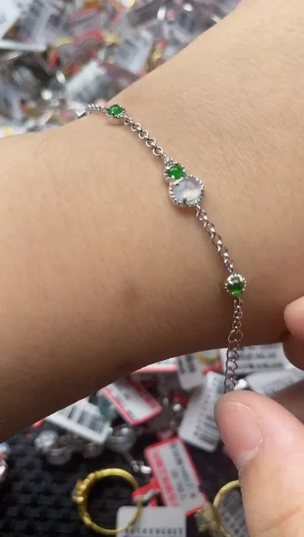 【闪购商品】翡翠戒指银S925镶嵌44444---10+++