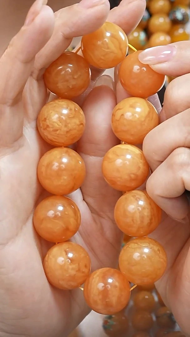 蜜蜡颈饰未镶嵌7302天然蜜蜡珠宝奇石云端妖孽石膏蜡全部保真