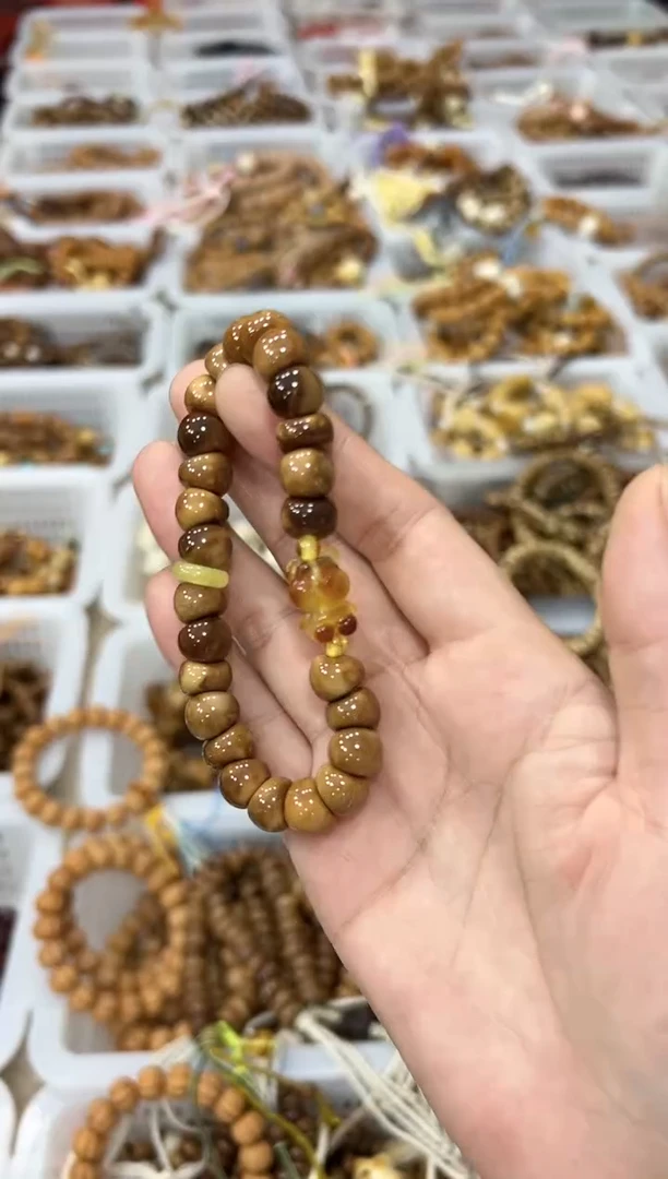 蜜蜡项链未镶嵌小熊diy库克卡10.5蒜瓣大肠 1档货【多样发】