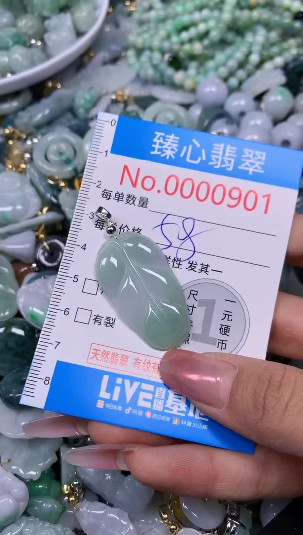 【闪购商品】翡翠颈饰未镶嵌含绳000901