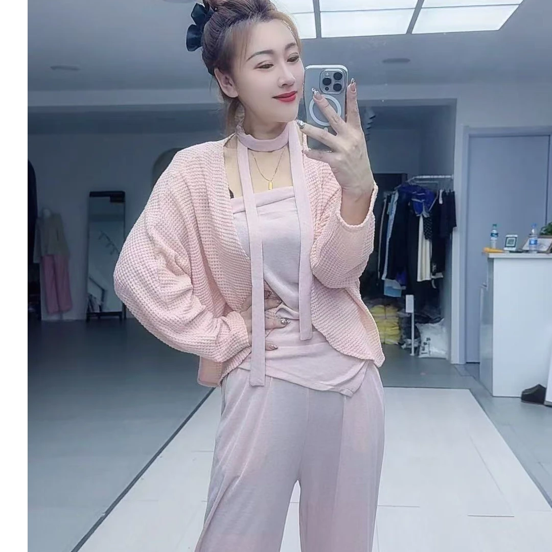 3913大码女装纯欲夏季吊带三件通勤