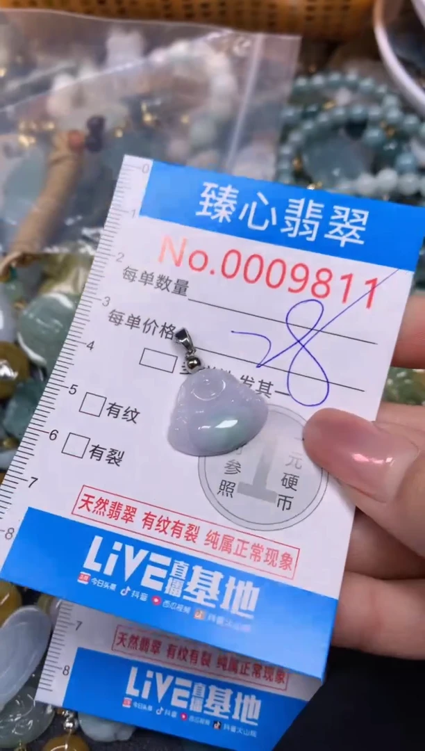 【闪购商品】翡翠颈饰未镶嵌含绳0009811