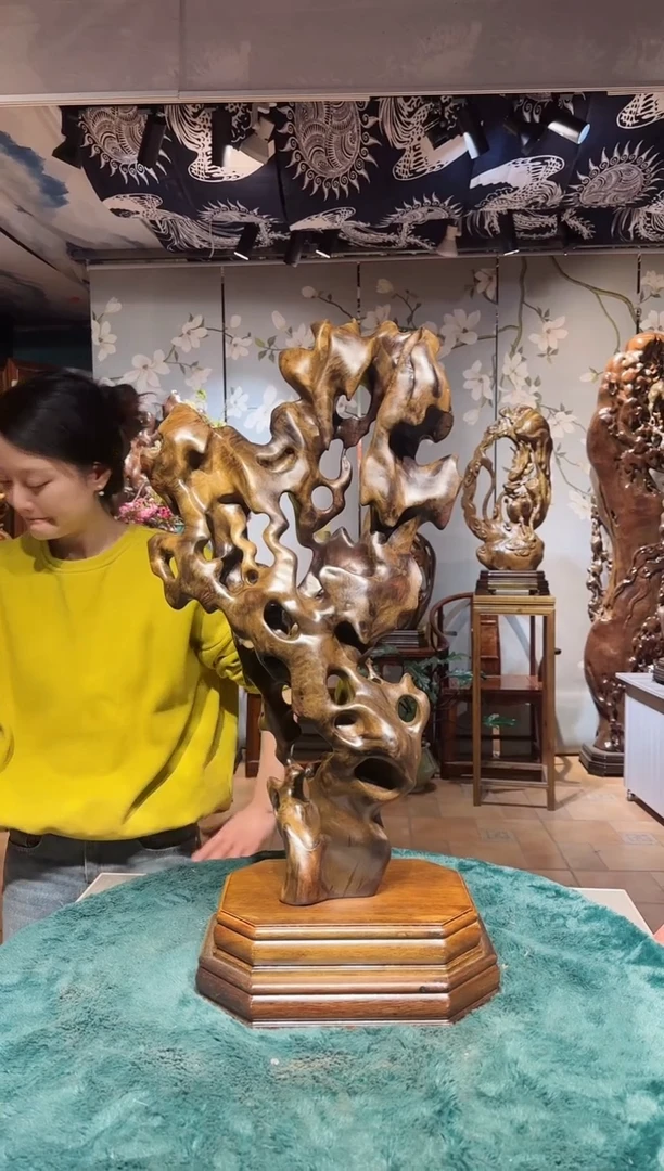 金丝楠金丝楠木小叶桢楠随形摆件8