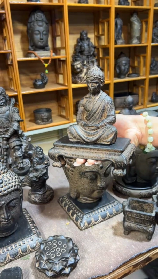 陶土【火山泥】行者悟空+将军案底座