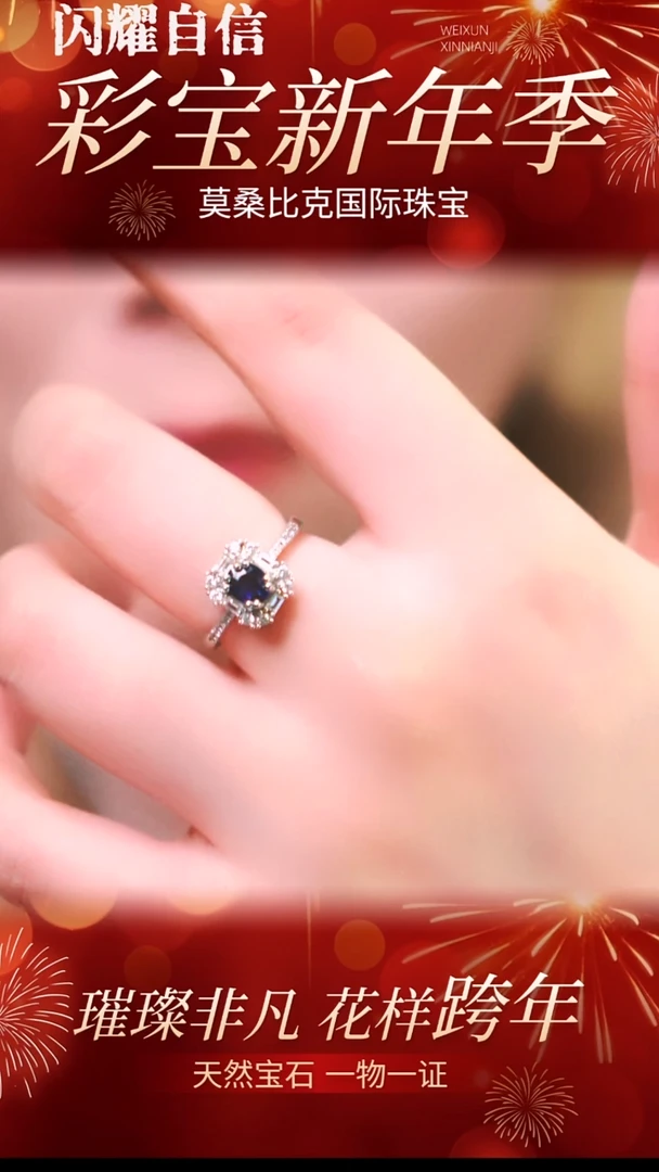 戒指蓝宝石银S925镶嵌003天然蓝宝石