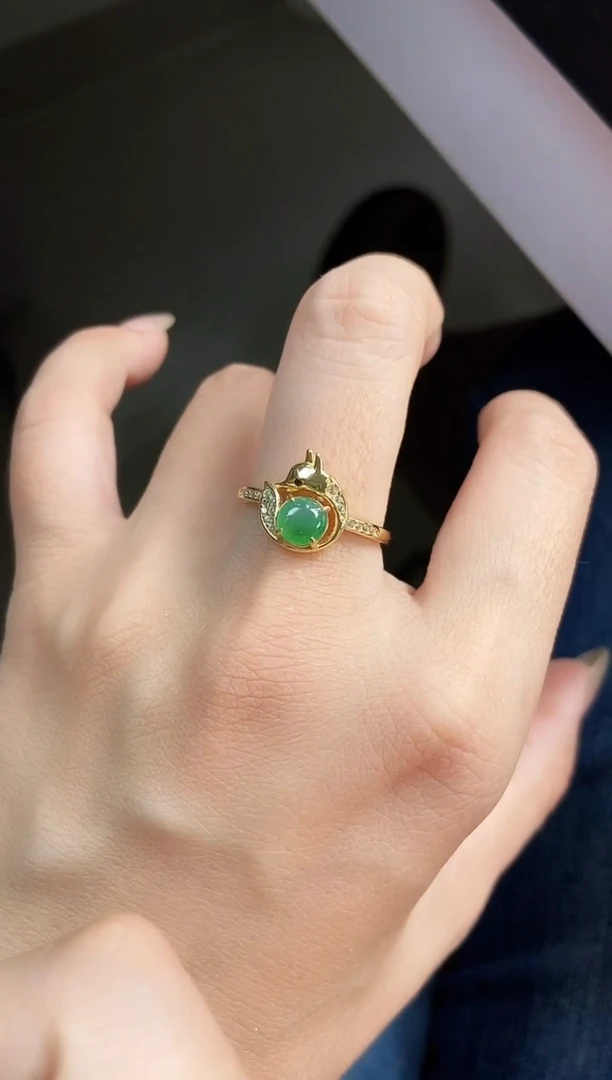 银S925镶嵌戒指翡翠12