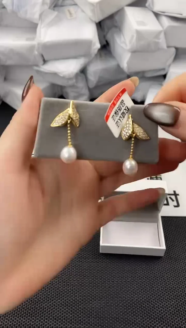 未镶嵌耳饰淡水珍珠ed1059