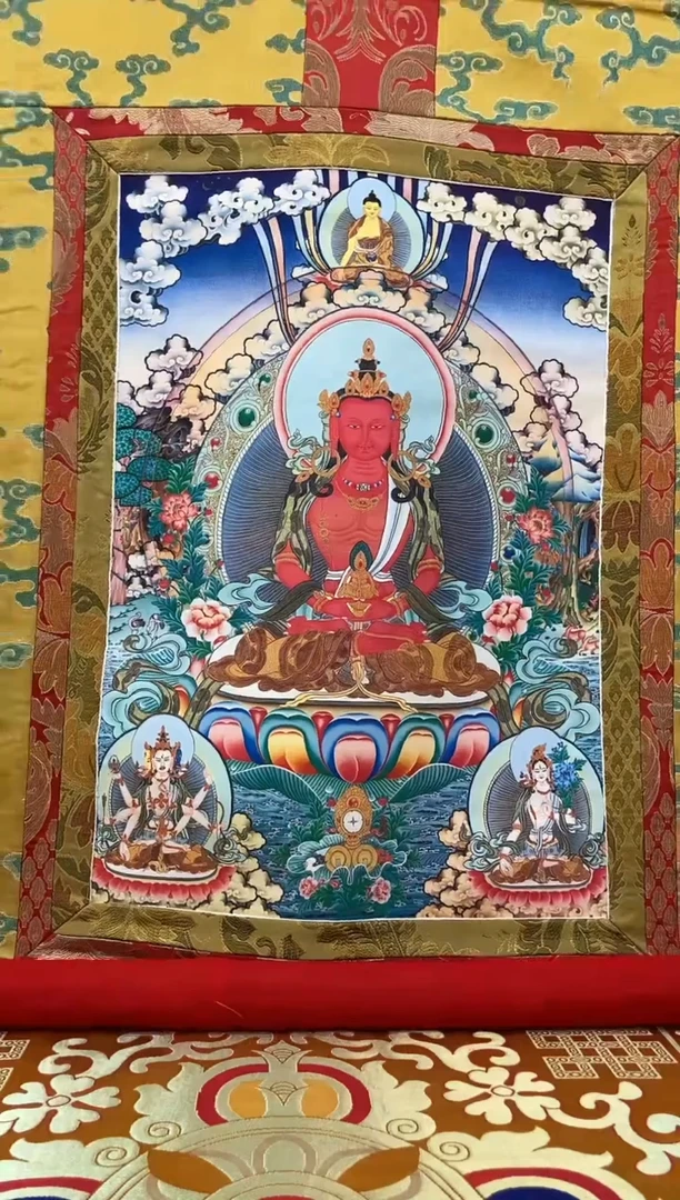卷轴画1.3金色龙布  长寿 295
