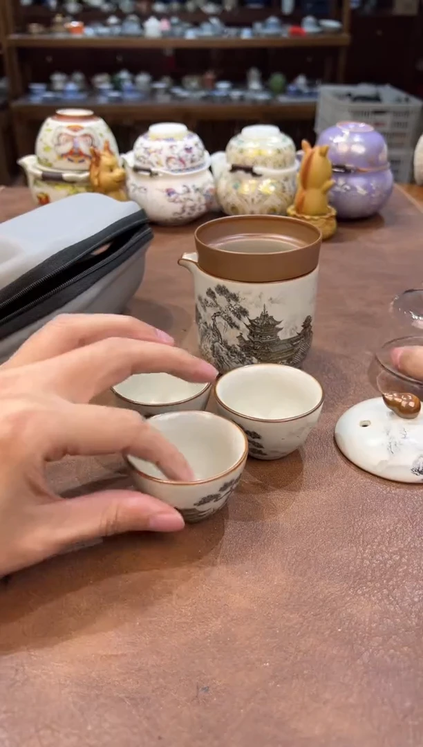 真的很便宜会开片的旅行茶具