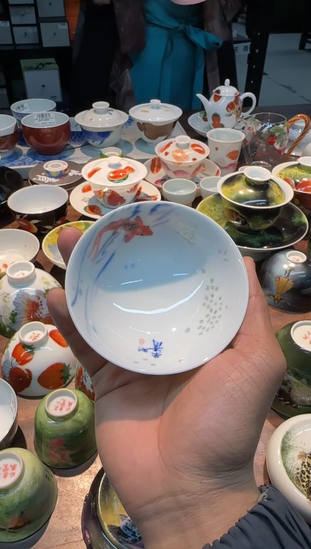 【闪购商品】朱清 鲤鱼玲珑斗笠杯