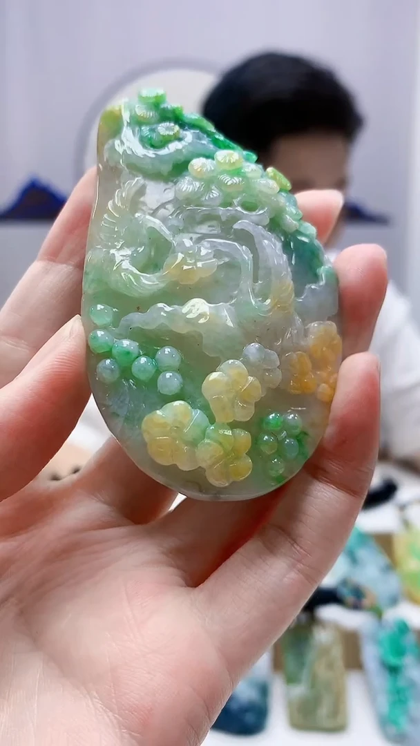 未镶嵌定制翡翠4917zm-毛货挂件133