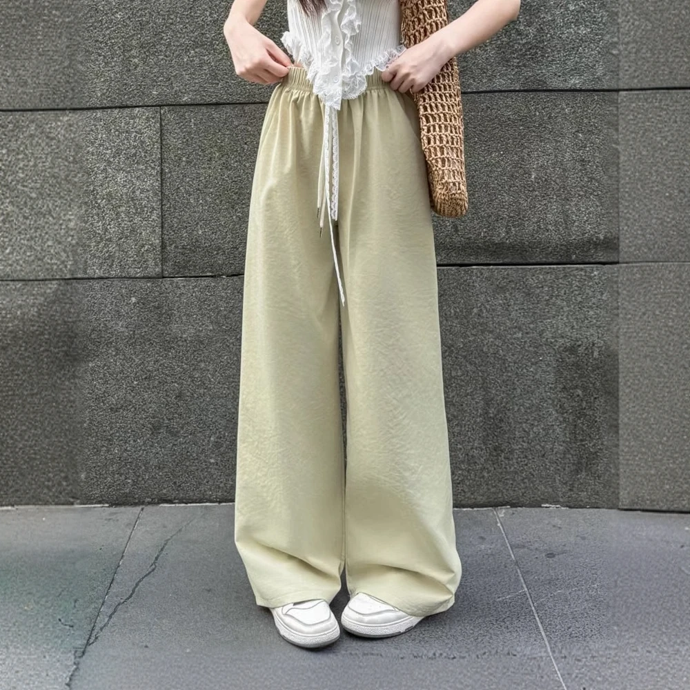 阔腿裤休闲裤夏季直筒裤垂坠感女拖地裤韩版垂感显瘦117