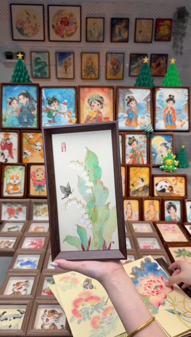 国画铃兰花蝴蝶27