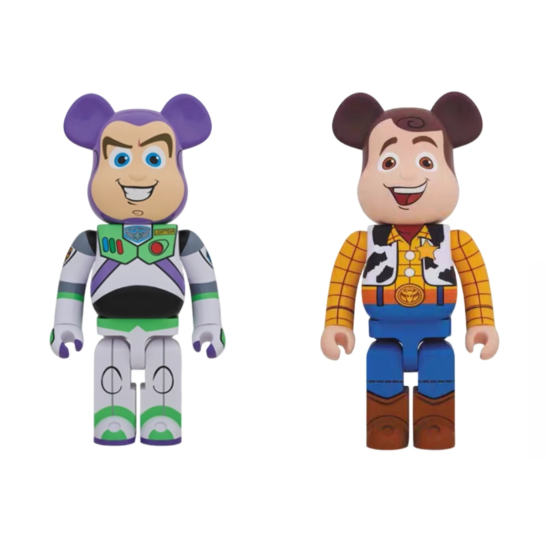 积木熊Bearbrick 巴斯胡迪一对 拆检 400%+100%尺寸28cm/7cm 潮玩