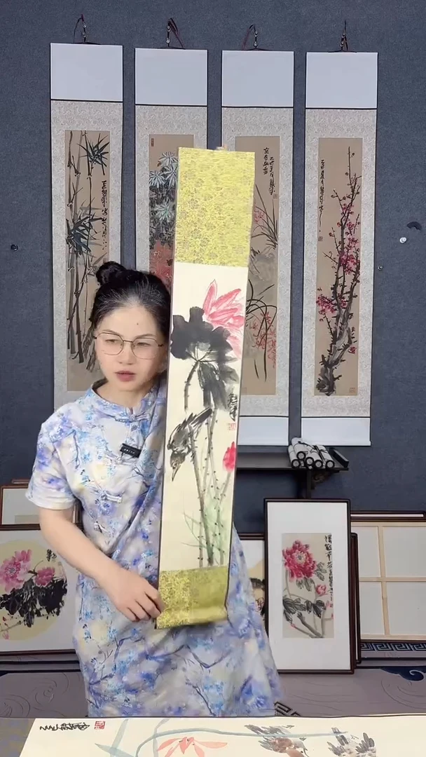 国画90*15吴铁成作品