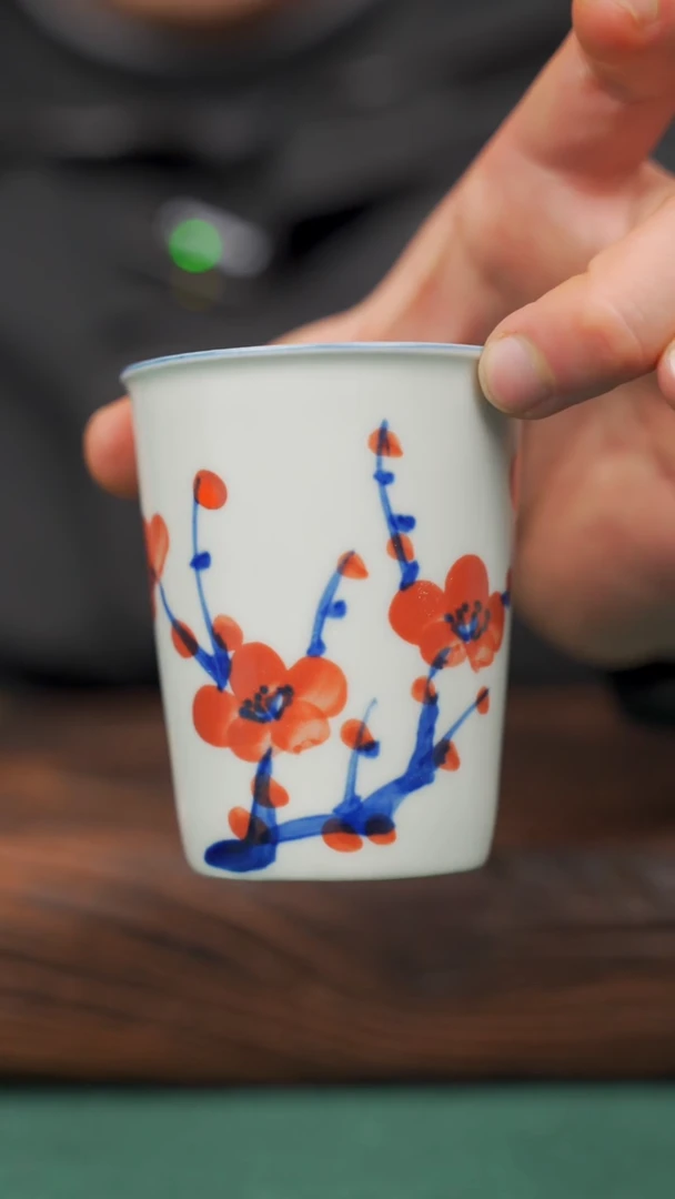 【闪购商品】瓷片20寻一缕瓷香杯釉下手工手绘瓷器