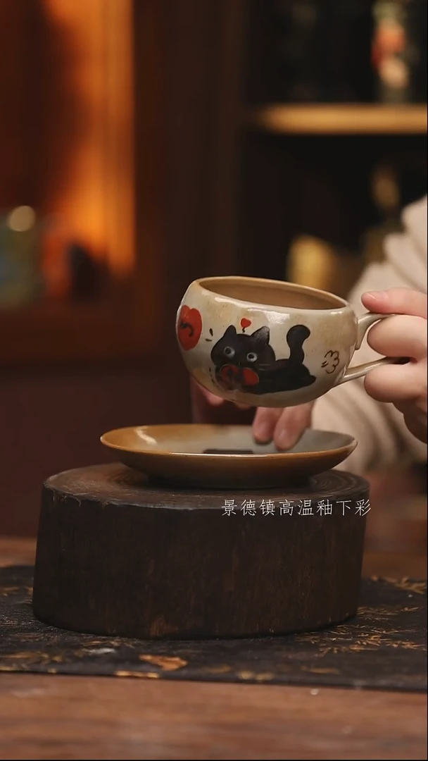 陶瓷景德镇高温釉下手绘陶瓷@L501@