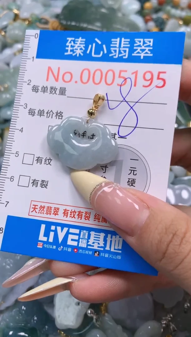 翡翠未镶嵌颈饰含绳0005195