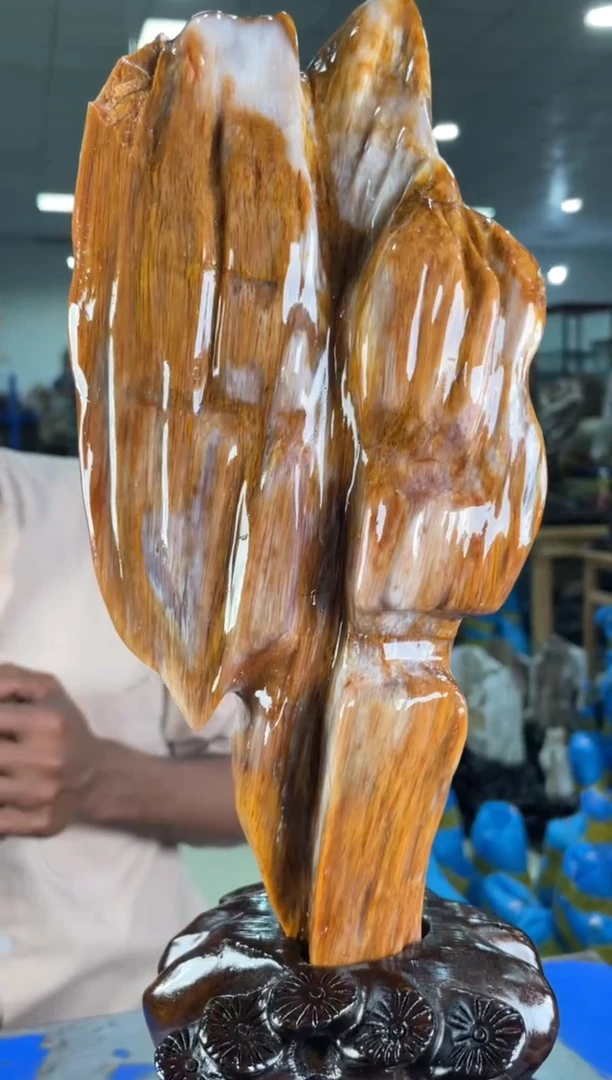 【闪购商品】硅化玉摆件未镶嵌40