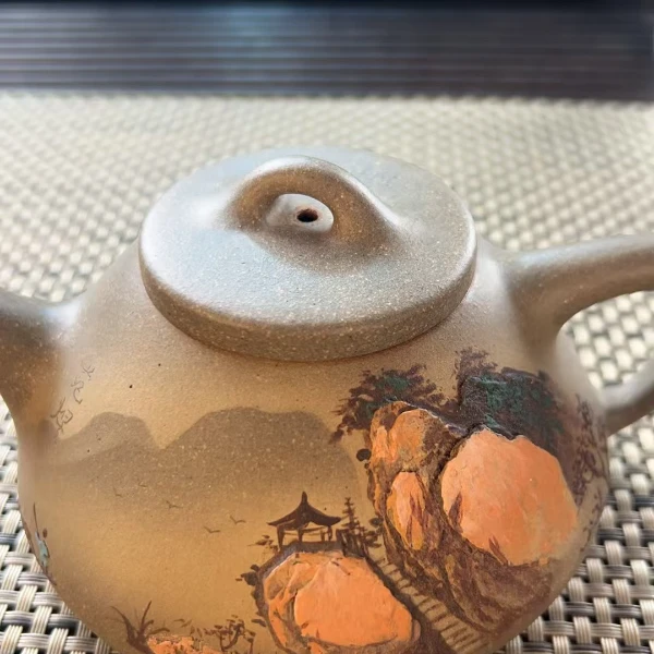 原矿紫砂主人杯品茗杯 蟹壳青 子冶石瓢