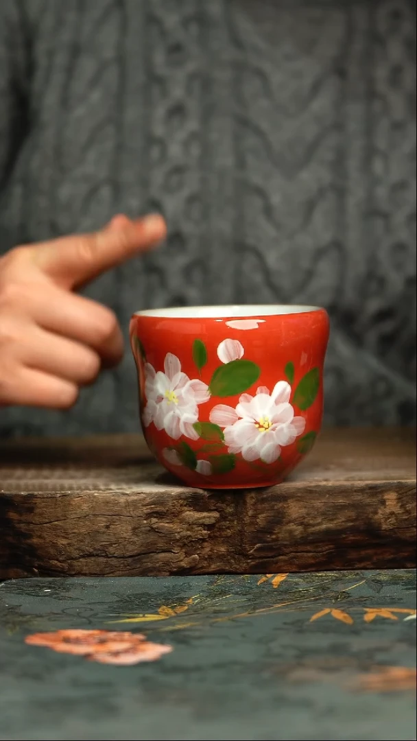 【闪购商品】杯釉下彩手工手绘同款陶器