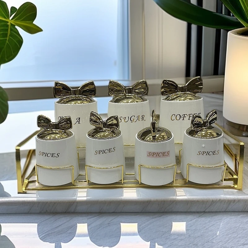 高档蝴蝶调料收纳套装